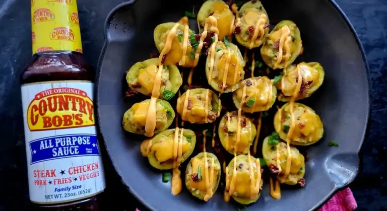 Twice Baked Loaded Petite Potatoes with Chipotle Mayo - Country Bob's Recipes