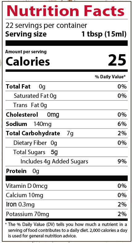 Nutrition facts