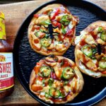 BBQ Chicken Spiderweb Flatbreads